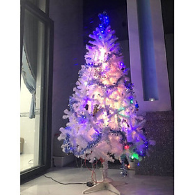 Cây thông noel màu trắng  - Cây thông noel đẹp - Tán dày và đều, cây thông chắc chắn, dể tháo lắp