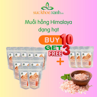Muối hồng Himalaya Nhập Khẩu Pakistan dạng hạt 500g - dùng làm gia vị, ngâm chân thải độc, tẩy tế bào chết