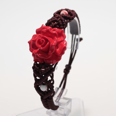 Vòng tay hoa Hồng gốm sứ