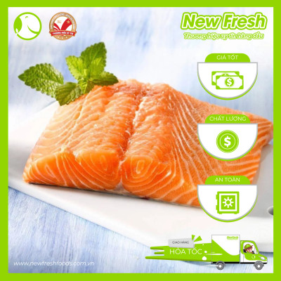 [GIAO NHANH HCM] Cá Hồi Chile Fillet Đông Lạnh - Khay 300Gr