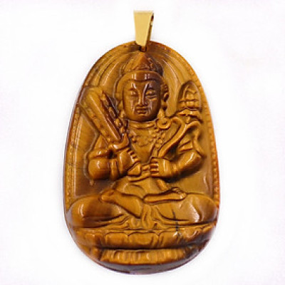 Mặt Phật Hư Không Tạng Bồ Tát đá mắt hổ 3.6cm