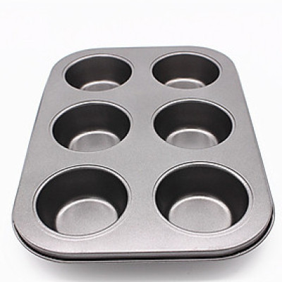 Khuôn Nướng Bánh Chống Dính 6 ô  DRU - Hàng Chính Hãng