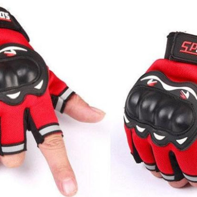 Găng Tay Sports phươt, tập gym, thể thao đa năng Dành Cho Phượt Thủ (Hở Ngón) - Đỏ