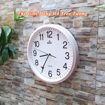 Đồng hồ Treo Tường Cao cấp KIM TRÔI EASTAR Tròn 31cm - Số Nổi 3D - Tặng Pin Maxell - BH 1 Năm