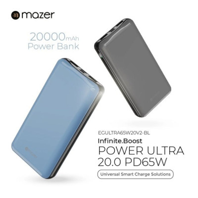 Pin Sạc Dự Phòng MAZER SUPER Mini ULTRA 20000mAh Cổng Sạc 3.0 Hàng Chính Hãng
