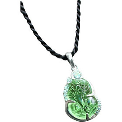 Tỳ Hưu Pha Lê Bọc Bạc Ngọc Quý Gemstones MD27 - Xanh Lá