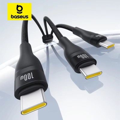 Cáp Baseus Flash Series 3  Sạc Nhanh 3in1 Đa Năng 100W ( Type-C to 3* Type-C ) dài 1.5M- Hàng Chính Hãng