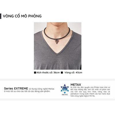 Vòng cổ Phiten Rakuwa necklace extreme delta TG793052/TG793153