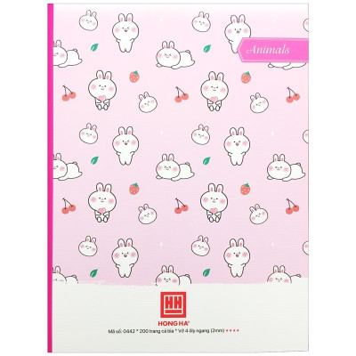 Vở Class Animals - 4 Ly Ngang 200 Trang 70gsm - Hồng Hà 0442 (Mẫu Màu Giao Ngẫu Nhiên)