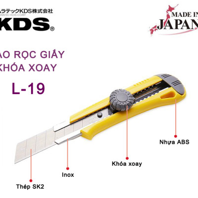 DAO RỌC GIẤY KHÓA XOAY KDS L-19