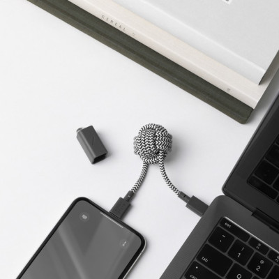 Dây Cáp Sạc Native Union KEY CABLE - KV - C to Li.ght.ni. ng Thiết kế giảm căng O-Flex tại khớp nối giúp giảm nếp gập gấp 2 lần so với loại thông thường - Hàng chính hãng