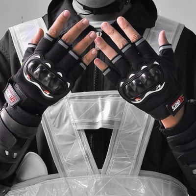 Găng tay/bao tay hở ngón đi phượt, tập Gym có gù bảo hộ