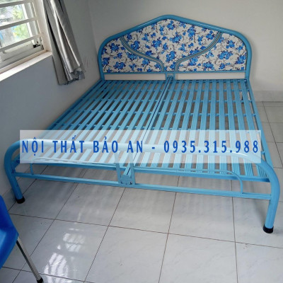 Giường sắt cao cấp BẢO AN mẫu mới 1m8X2m