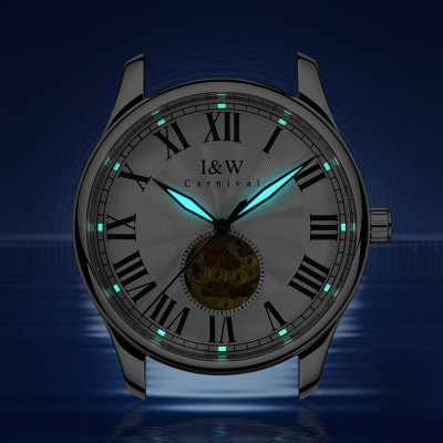 Đồng Hồ Nam I&W Carnival 695G Chính Hãng Full Box Chống Nước Kính Chống Xước Dây Da Cao Cấp BH 60T (Máy Cơ Tự Động)