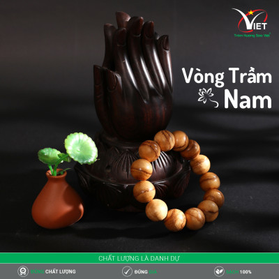 Vòng Trầm Nam - Trầm Thiên Nhiên - Kiểu Tròn 16 Ly