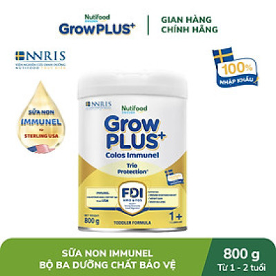 Sữa bột Nutifood GrowPLUS+ Sữa Non Immunel trên 1 tuổi Lon 800g