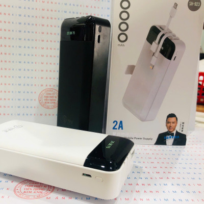 Pin sạc dự phòng SH-923, dung lượng 20000mAh dòng điện 5V-2A, có chứng nhận an toàn 3C tiêu chuẩn quốc gia, hàng chính hãng