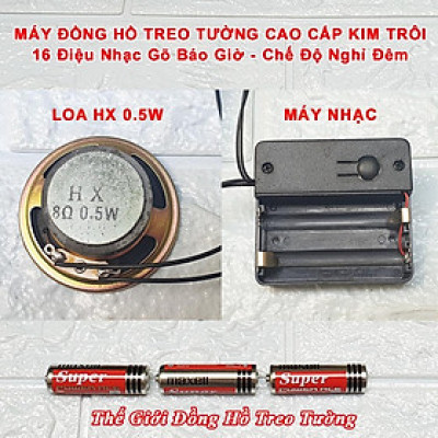 Đồng Hồ NHẠC CHUÔNG Có 16 Điệu NHẠC GÕ Báo Giờ - Máy Kim Trôi EASTAR Nhật - Số nổi 3D - Bảo Hành 1 Năm - Tặng Pin Maxell