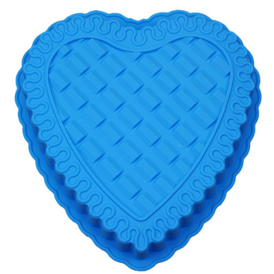 Khuôn silicon làm đế bánh, rau câu hình trái tim đan xen - Loại 24 cm – Mã số 1105