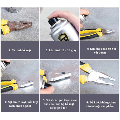 Sơn Xịt Mạ Inox Crom – Siêu Bóng Chịu Nhiệt Cao, Dùng Cho Bô Xe, Động Cơ, Chống Rỉ Sét