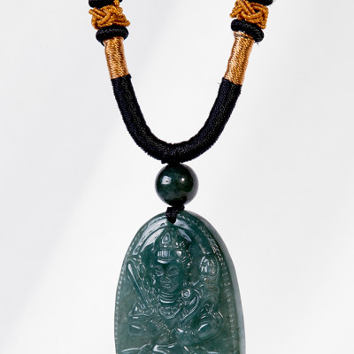 Mặt Dây Chuyền Hư Không Tạng Bồ Tát Tuổi Sửu Dần Đá Cẩm Thạch Nước Ngọc Ngọc Quý Gemstones