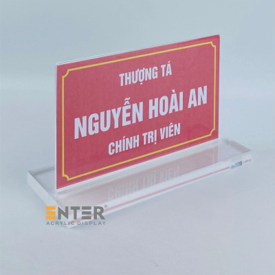Kệ mica 2 mặt Enter E17C LR 13.5x23cm, đế 10x25cm vát 4 cạnh