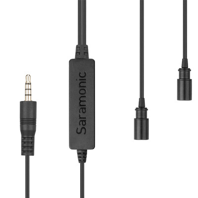 Micro Thu Âm Cài Áo Saramonic Lavalier 2M - Để Phỏng Vấn/ Livestream/ Podcast Jack Cắm 3,5mm Cho Điện Thoại/ Máy Quay - Hàng chính hãng