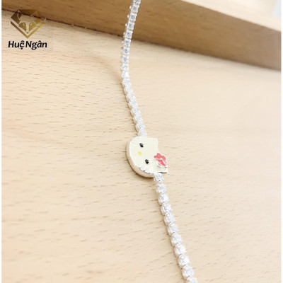 Lắc tay bạc 925 Huệ Ngân - Mèo Kitty X9