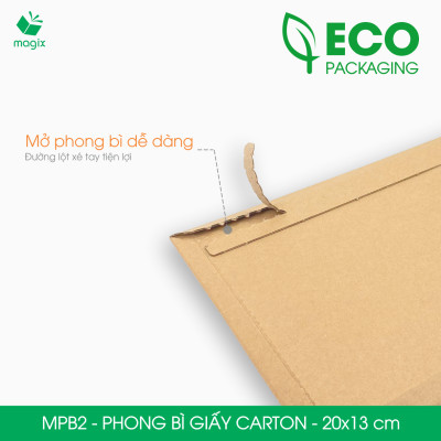 MPB2 - 20x13 cm - 60 phong bì carton đóng hàng - Bìa gói hàng, bìa cứng, bì thư | Magix Packaging
