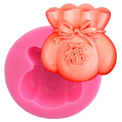 Khuôn silicon làm bánh bao, bánh trôi nước, rau câu, khuôn trung thu túi tiền tài lộc - Loại 8 cm - Mã số 1009