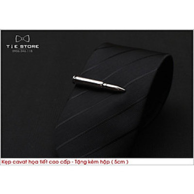 Kẹp cà vạt nam cao cấp ( 5cm), Kẹp Cavat hình họa tiết cao cấp - Tặng kèm hộp nhỏ