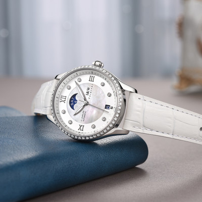 Đồng hồ nữ chính hãng I&W CARNIVAL IW582G-1 Kính sapphire ,chống xước ,Chống nước 30m ,Bảo hành 24 tháng,Máy cơ (Automatic),dây da cao cấp, thiết kế đơn giản dễ đeo