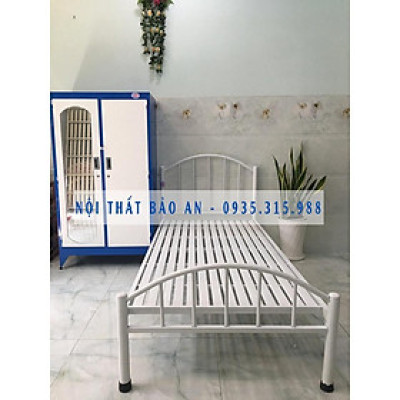 Giường sắt 1mx2m mỹ nghệ cao cấp 1 người nằm
