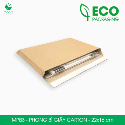 MPB3 - 22x16 cm - 60 phong bì carton đóng hàng - Bìa gói hàng, bìa cứng, bì thư | Magix Packaging