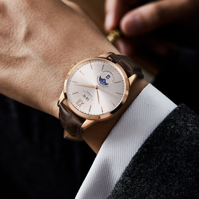 Đồng Hồ Nam I&W Carnival 527G1 Chính Hãng Full Box Chống Nước Kính Chống Xước Dây Da Cao Cấp BH 60T (Máy Cơ Tự Động)