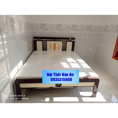 Giường sắt hộp kiểu gỗ nhiều mẫu size từ 1m đến 1m8