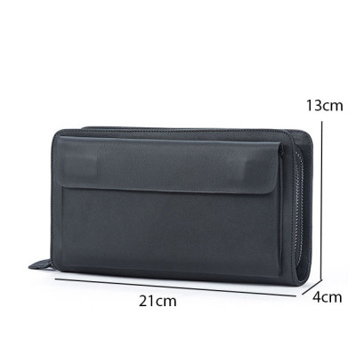Clutch da thật - Ví cấm tay nam da bò BHM9069B 
