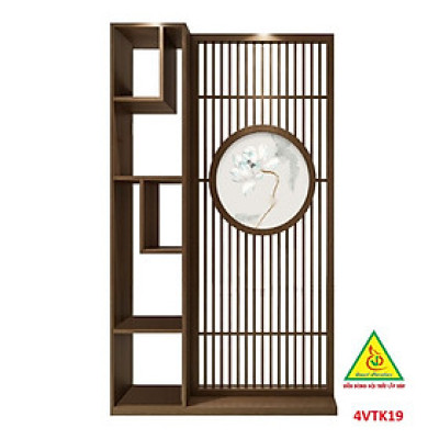 Vách ngăn phòng khách, vách ngăn tủ kệ bằng gỗ 4VTK19 - NỘI THẤT LẮP RÁP VIENDONGADV