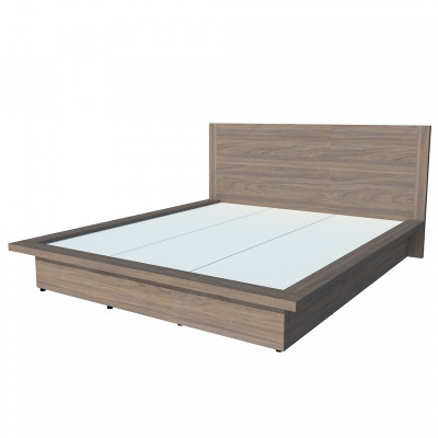 Giường ngủ cao cấp Tundo màu xám 140cm x 200cm