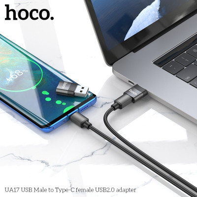 Đầu chuyển usb sang type c, bộ chuyển đổi usb type c  UA17 - Hàng chính hãng