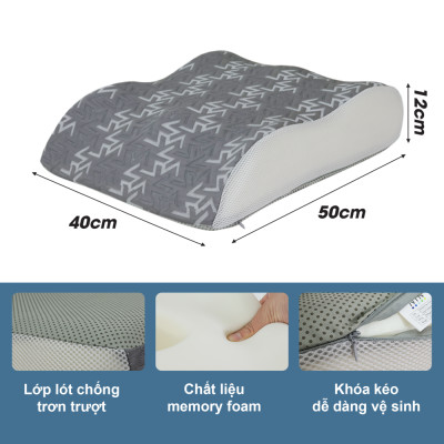 Gối kê chân chống suy giãn tĩnh mạch NIN House chống phù nề, tê bì memory foam cao cấp