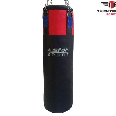 Bao đấm thể thao nhồi vải vụn kèm xích treo, kích thước 80cm đường kính 25cm phù hợp sử dụng để tập võ thuật hay tập thể lực tại nhà