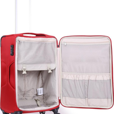 Vali Kéo Vải Du Lịch SAKOS  ELITE 6 - Size M (24inch)/ Ký Gửi (Trung) - Khóa TSA - Chống Thấm, Trượt Nước