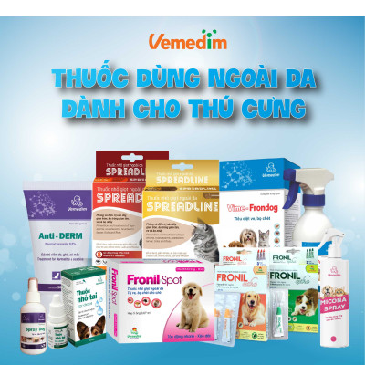 Vemedim Shampo thảo mộc sữa tắm chó mèo dưỡng chất thiên nhiên giúp lông bóng mượt, chống xơ rối, chai 300ml