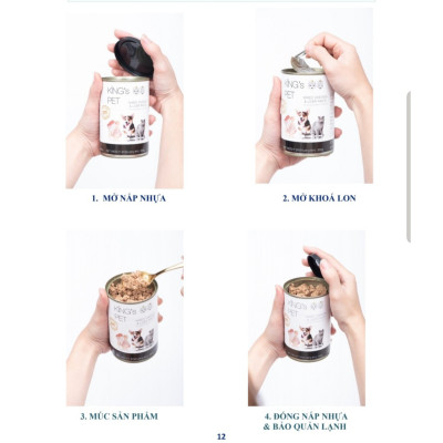Pate Hỗn Hợp Gà King’s Pet lon 380g thức ăn cho chó mèo