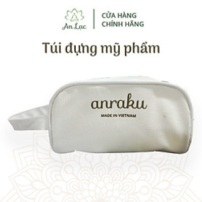 Túi đựng mỹ phẩm Anraku đa năng bằng vải canvas in họa tiết thời trang dành cho nữ - An Lạc