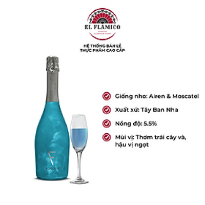 Rượu vang sủi Tây Ban Nha Sparkling Fogoso Azul 750ml (5.5%)
