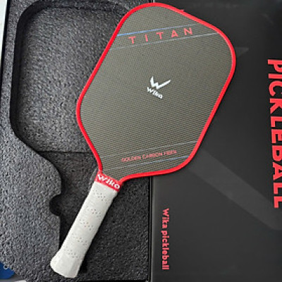 Vợt Pickleball TITAN Wi-ka mẫu ới - Mặt vợt titanium vàng bền bỉ, kiểm soát bóng và nảy bóng tốt - Hàng công ty