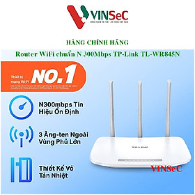 Bộ phát Wifi TP-LINK TL-WR845N 300 Mbps, 3 ăng ten rời - Hàng Chính Hãng