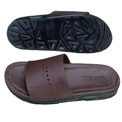 Dép Nam Da Bò HA NAM Đế Siêu Nhẹ Khâu Chỉ Toàn Bộ DNA22040